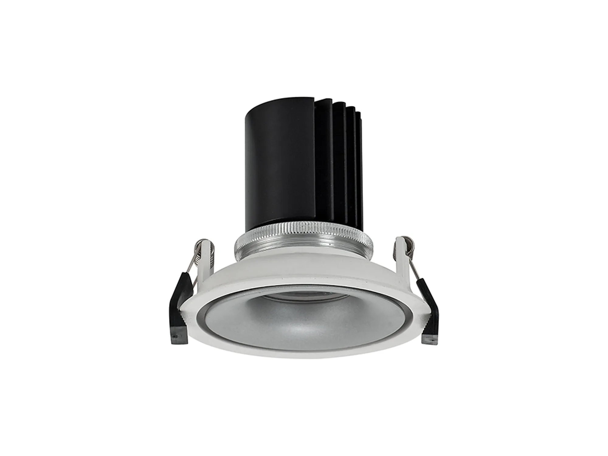 Bolor 12 Tridonic Powered 12W 4000K 1200lm 12° CRI>90 LED Engine White/Silver Fixed Recessed Spotlight, IP20